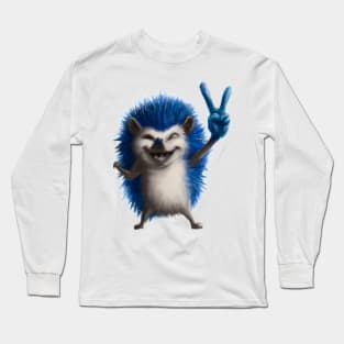 Blue Hedgehog Long Sleeve T-Shirt